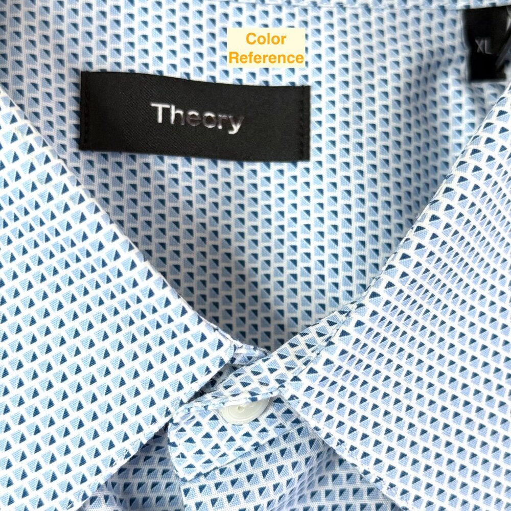 Theory Sylvain Mast Geometric Button Down Long Sl… - image 2